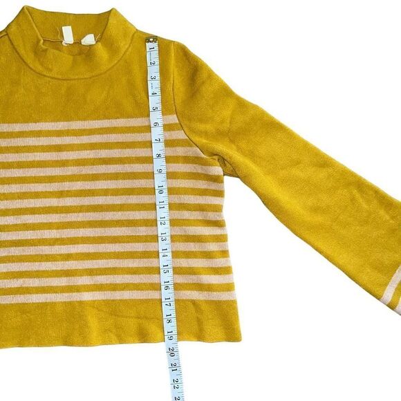 ANTHROPOLOGIE MOTH Structured Yellow & Pink Sweater Size M - Picture 7 of 8